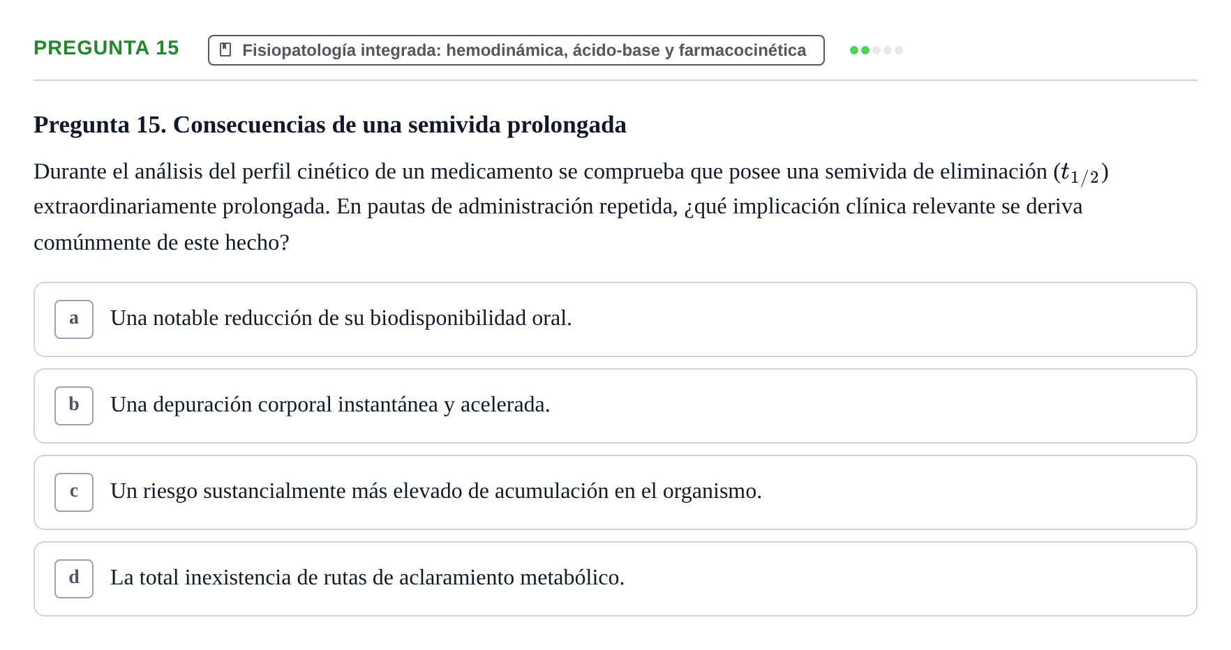 Enunciado: Pregunta 15