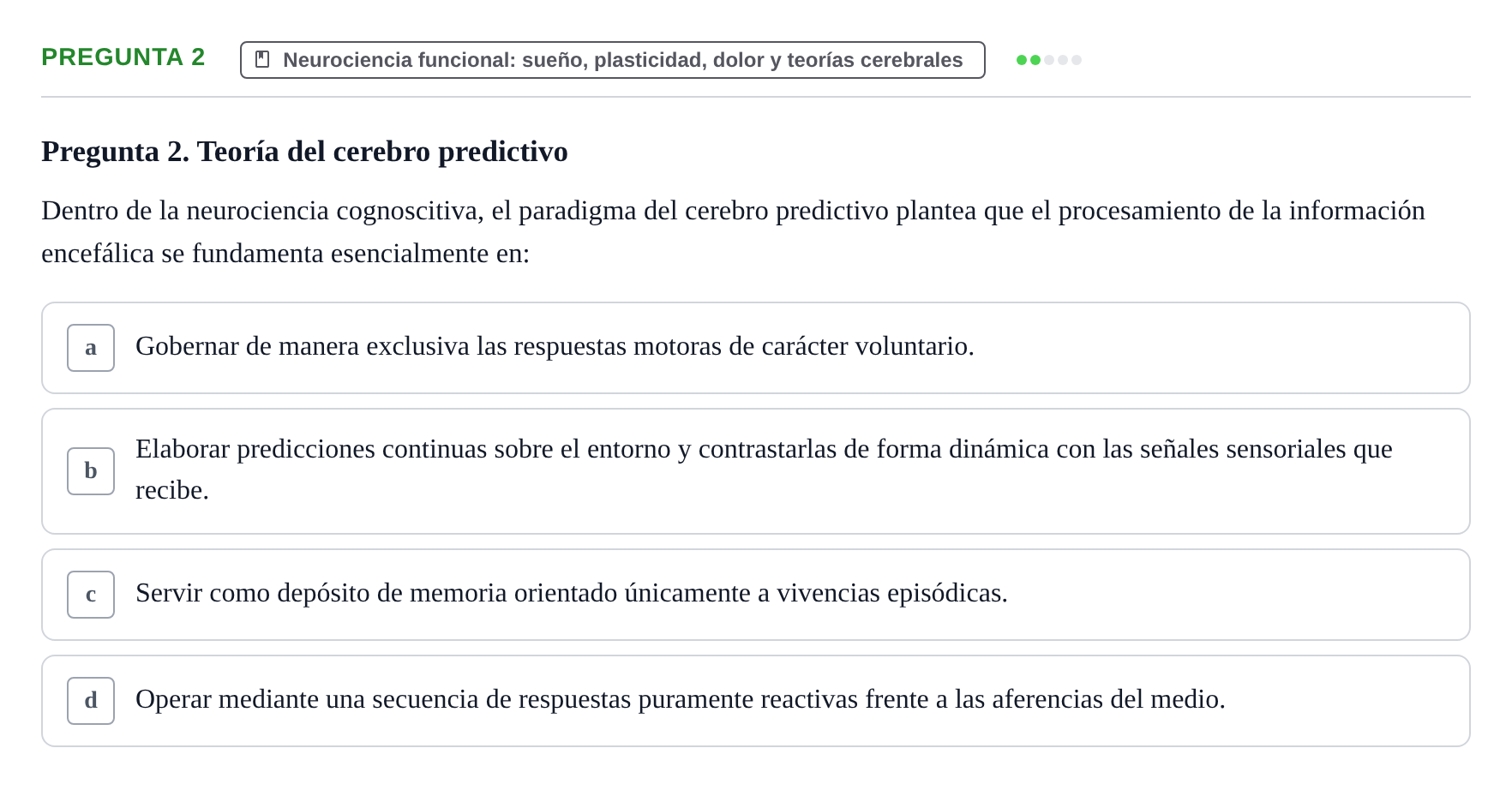 Enunciado: Pregunta 2