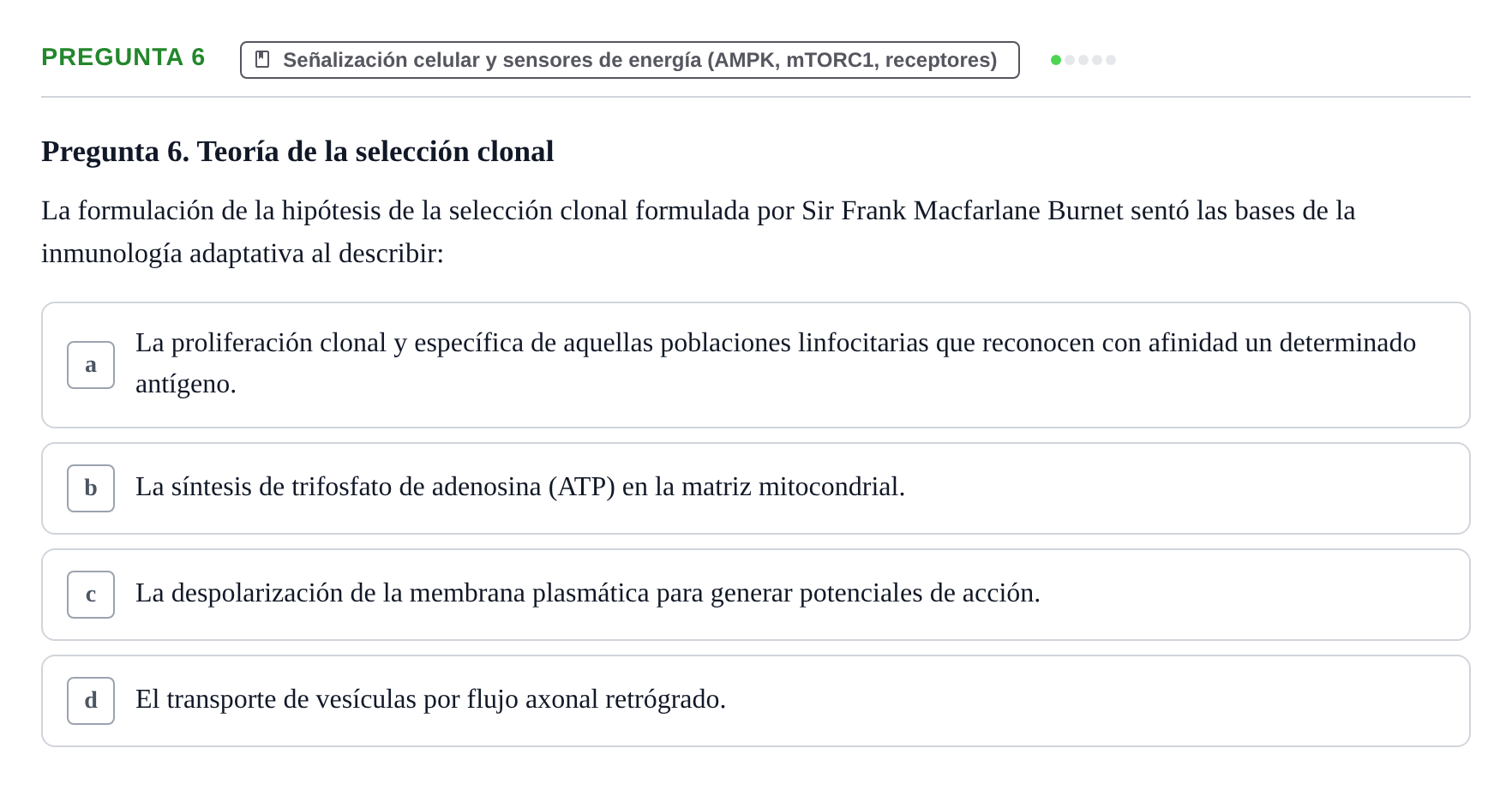 Enunciado: Pregunta 6