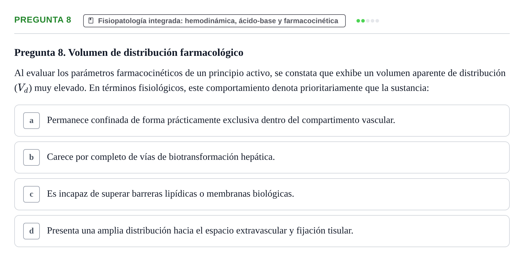 Enunciado: Pregunta 8