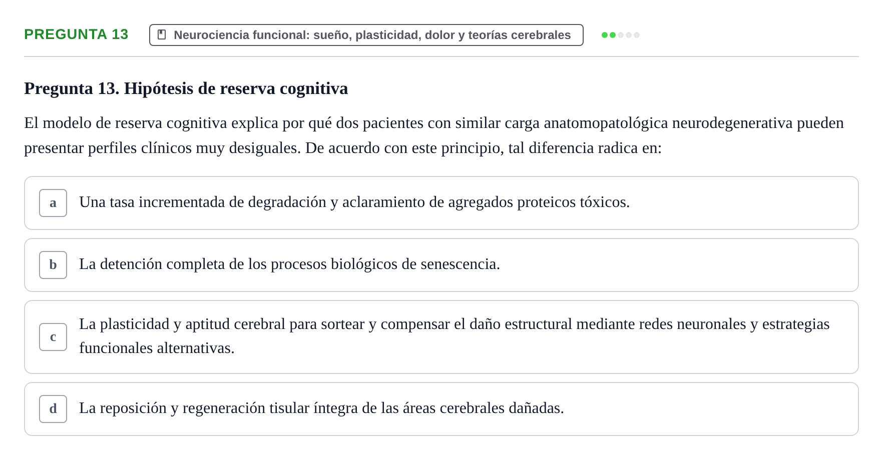 Enunciado: Pregunta 13