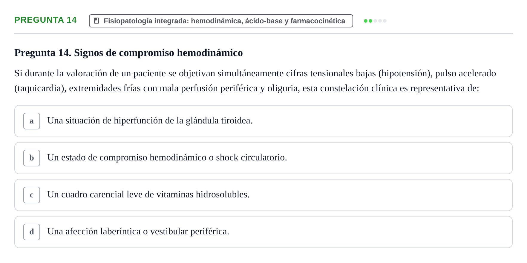 Enunciado: Pregunta 14