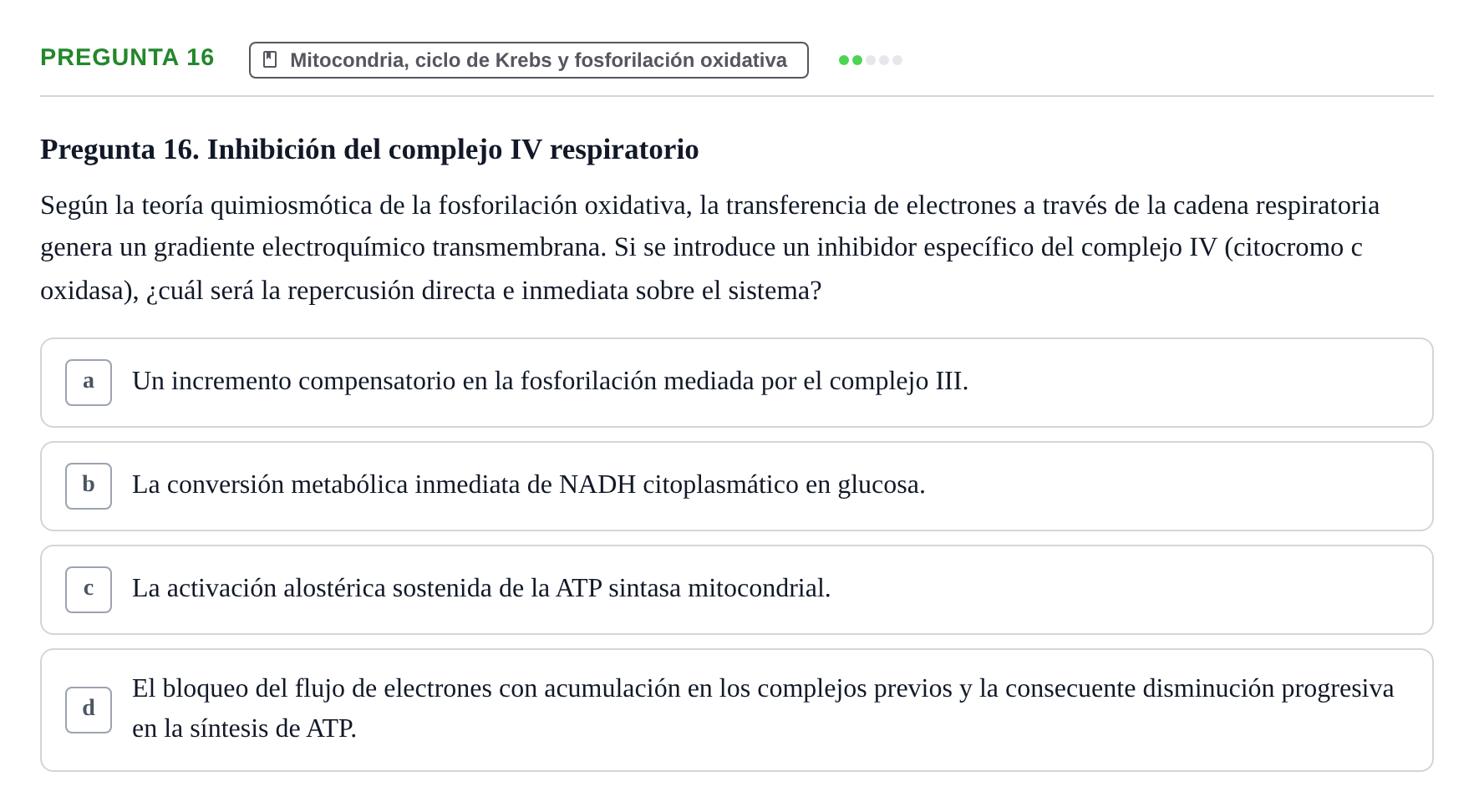 Enunciado: Pregunta 16