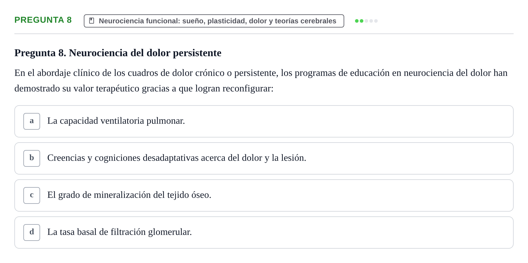 Enunciado: Pregunta 8