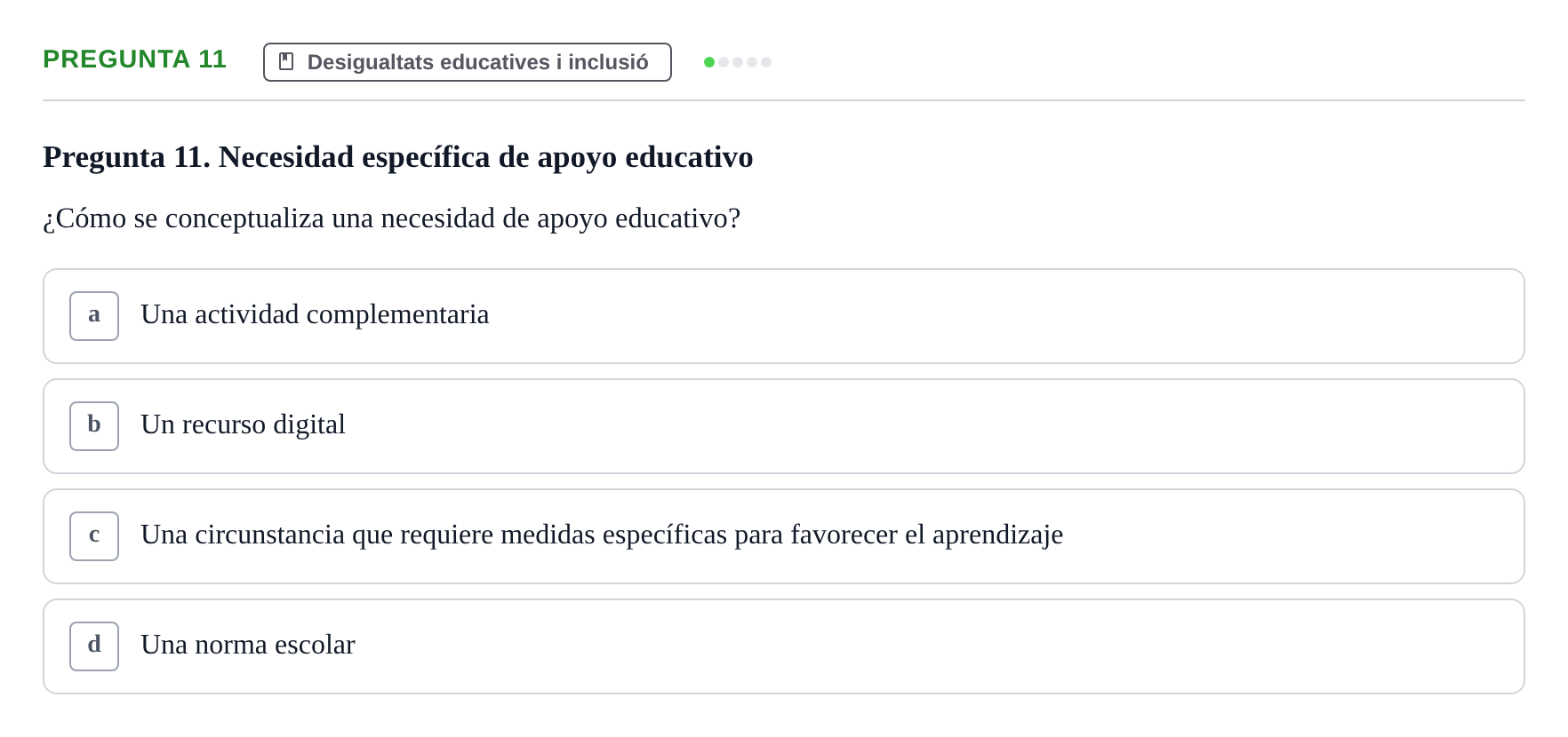Enunciado: Pregunta 11
