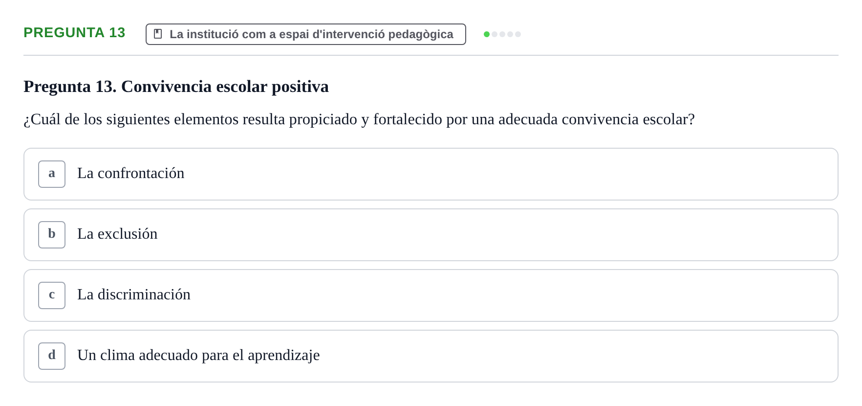 Enunciado: Pregunta 13