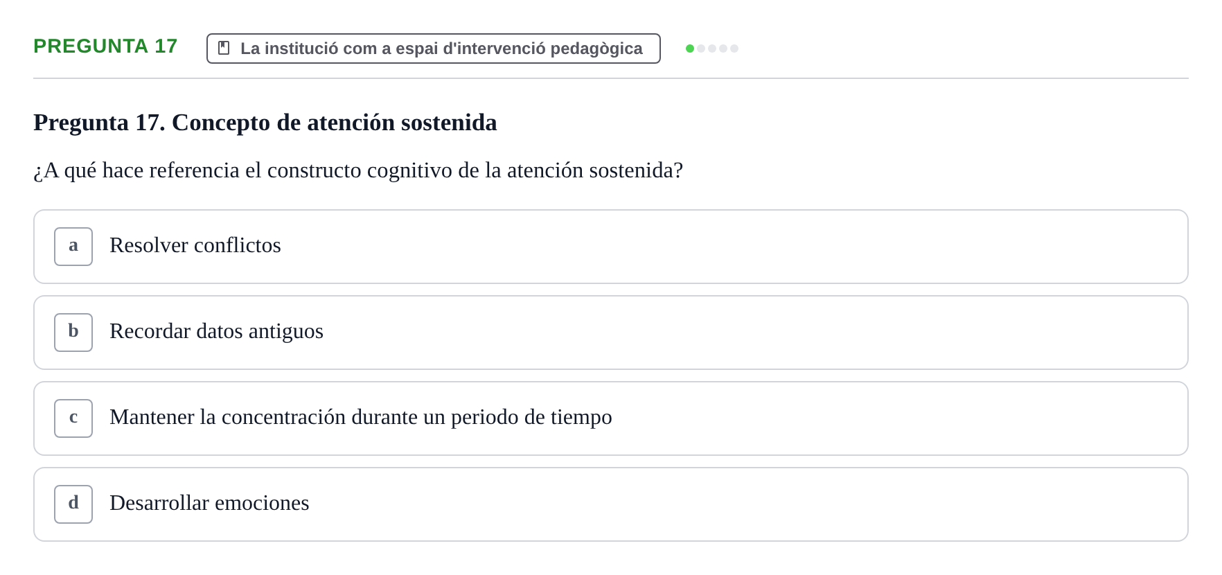 Enunciado: Pregunta 17