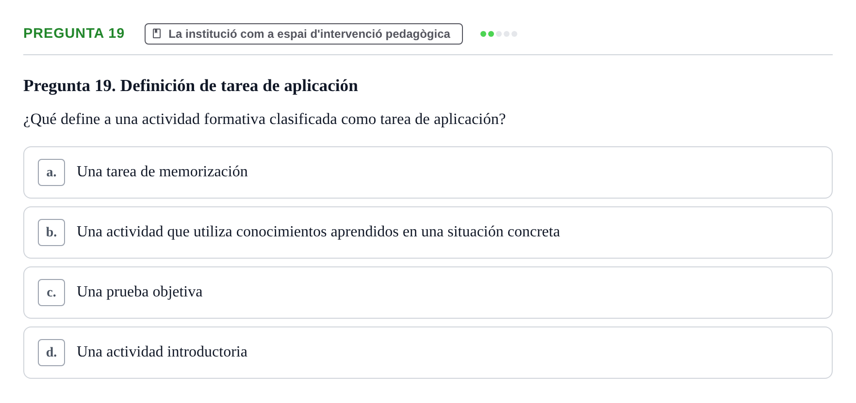 Enunciado: Pregunta 19