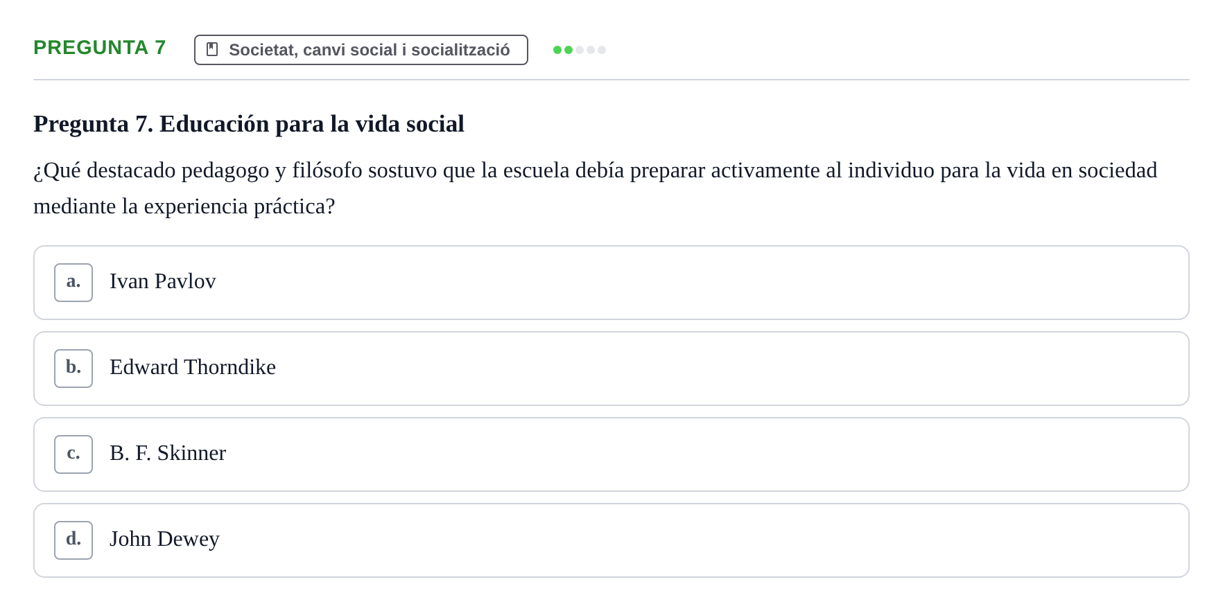 Enunciado: Pregunta 7