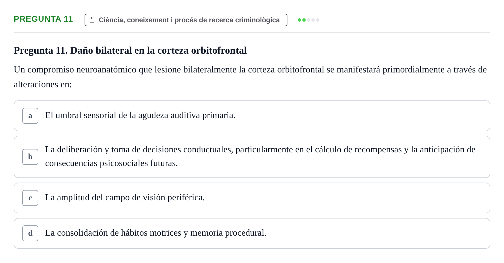 Enunciado: Pregunta 11
