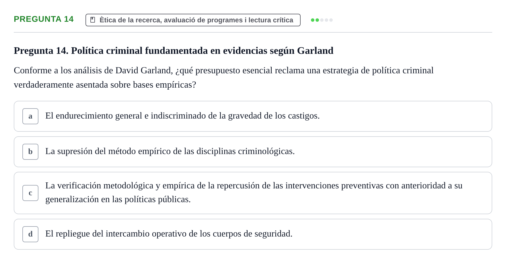 Enunciado: Pregunta 14