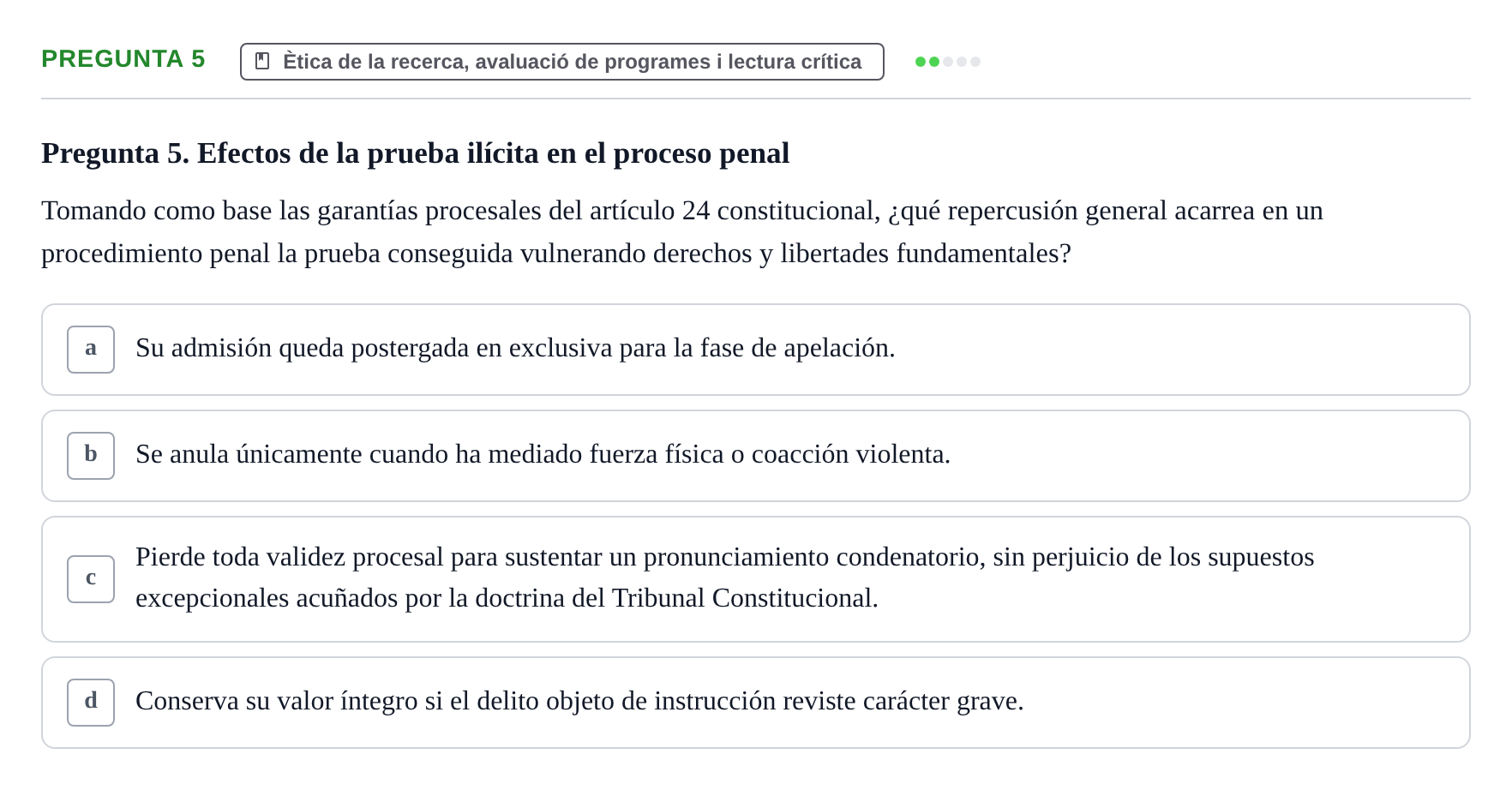 Enunciado: Pregunta 5