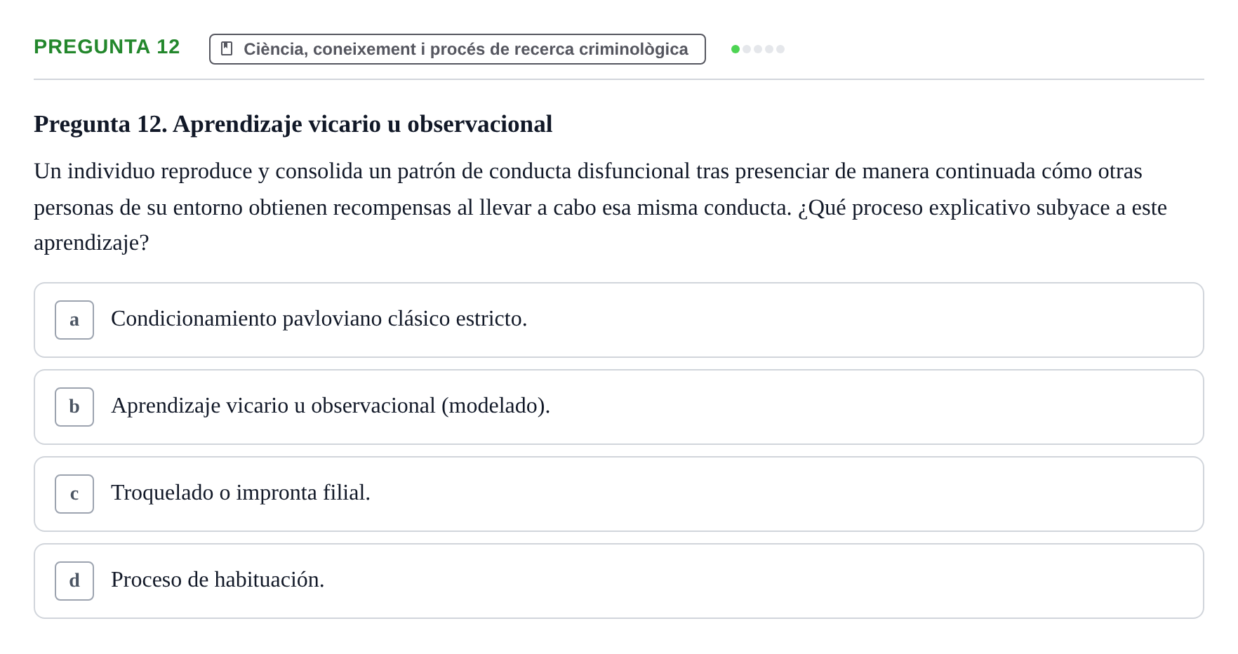 Enunciado: Pregunta 12
