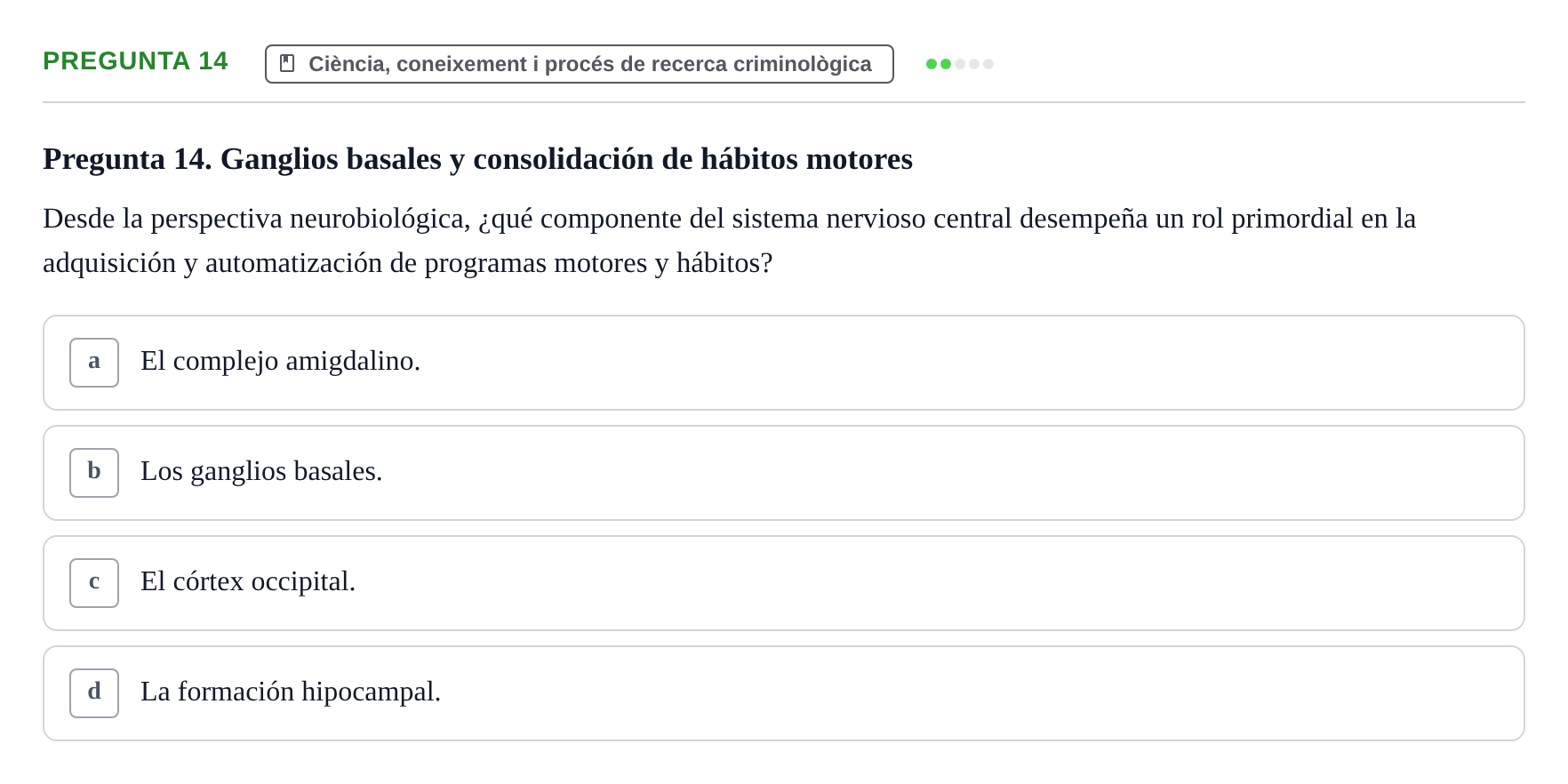 Enunciado: Pregunta 14