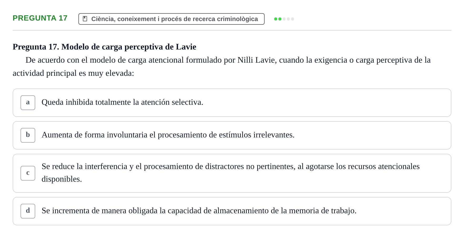 Enunciado: Pregunta 17