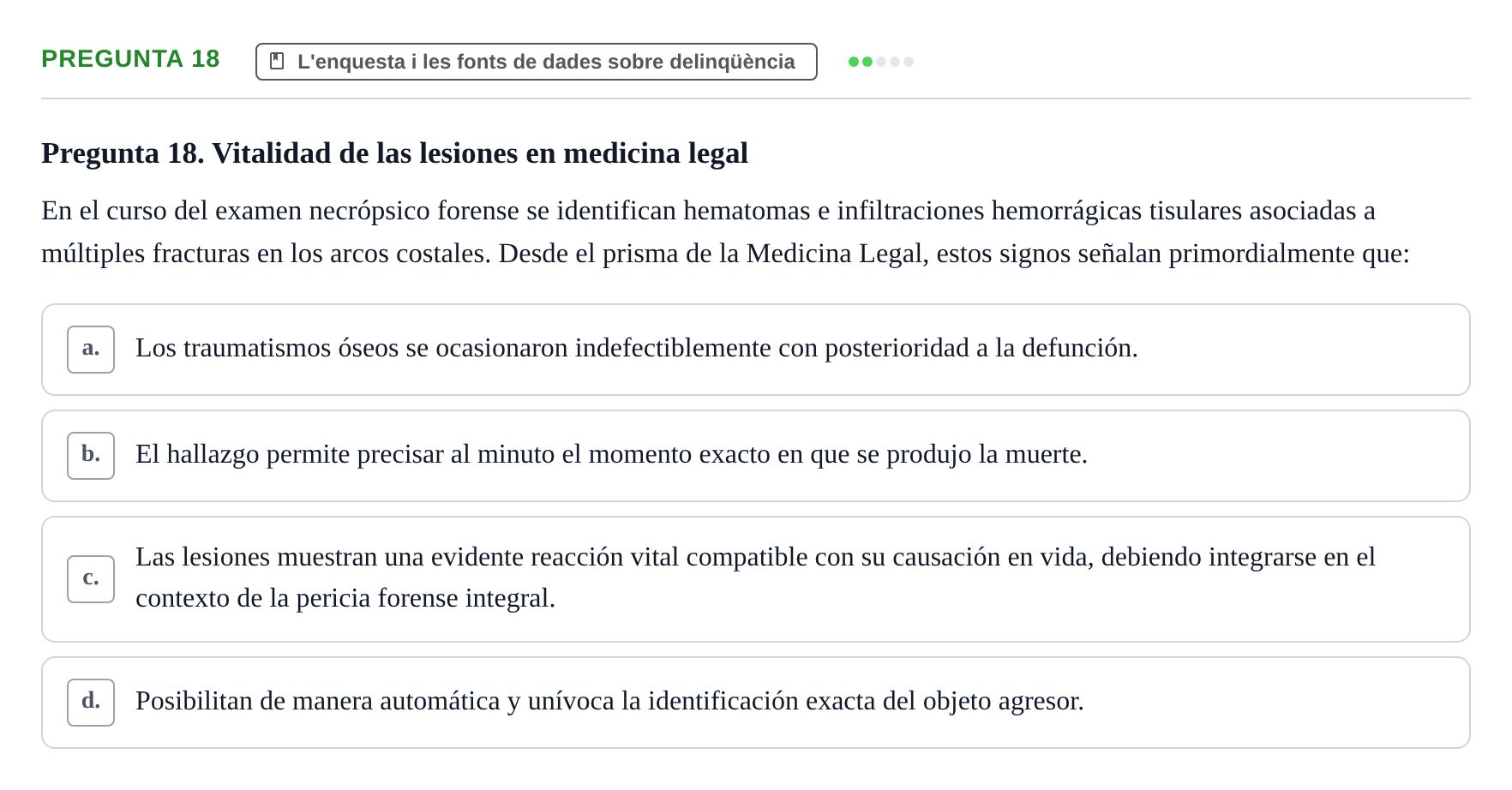 Enunciado: Pregunta 18