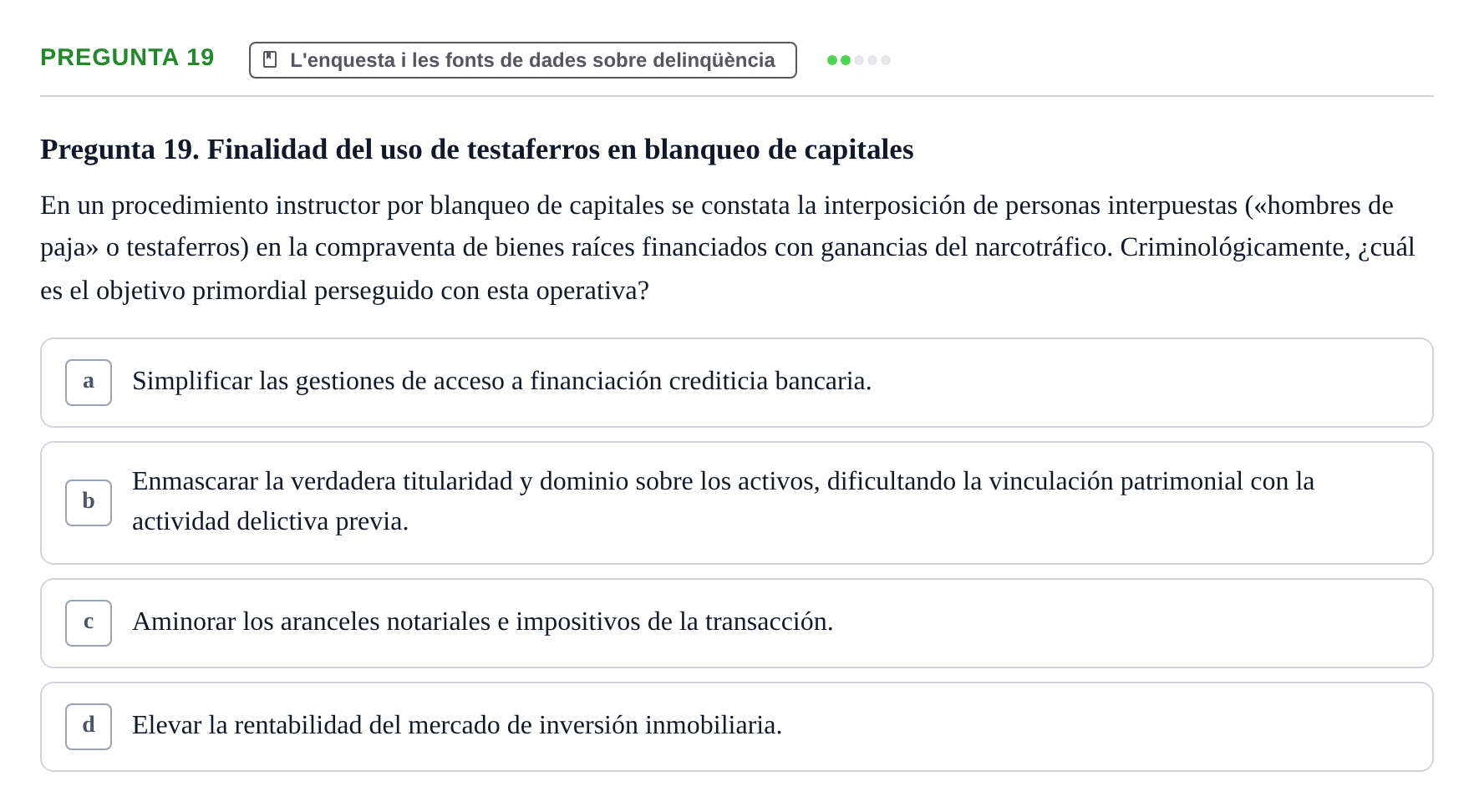 Enunciado: Pregunta 19