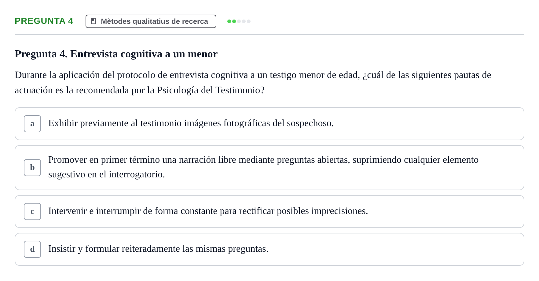 Enunciado: Pregunta 4