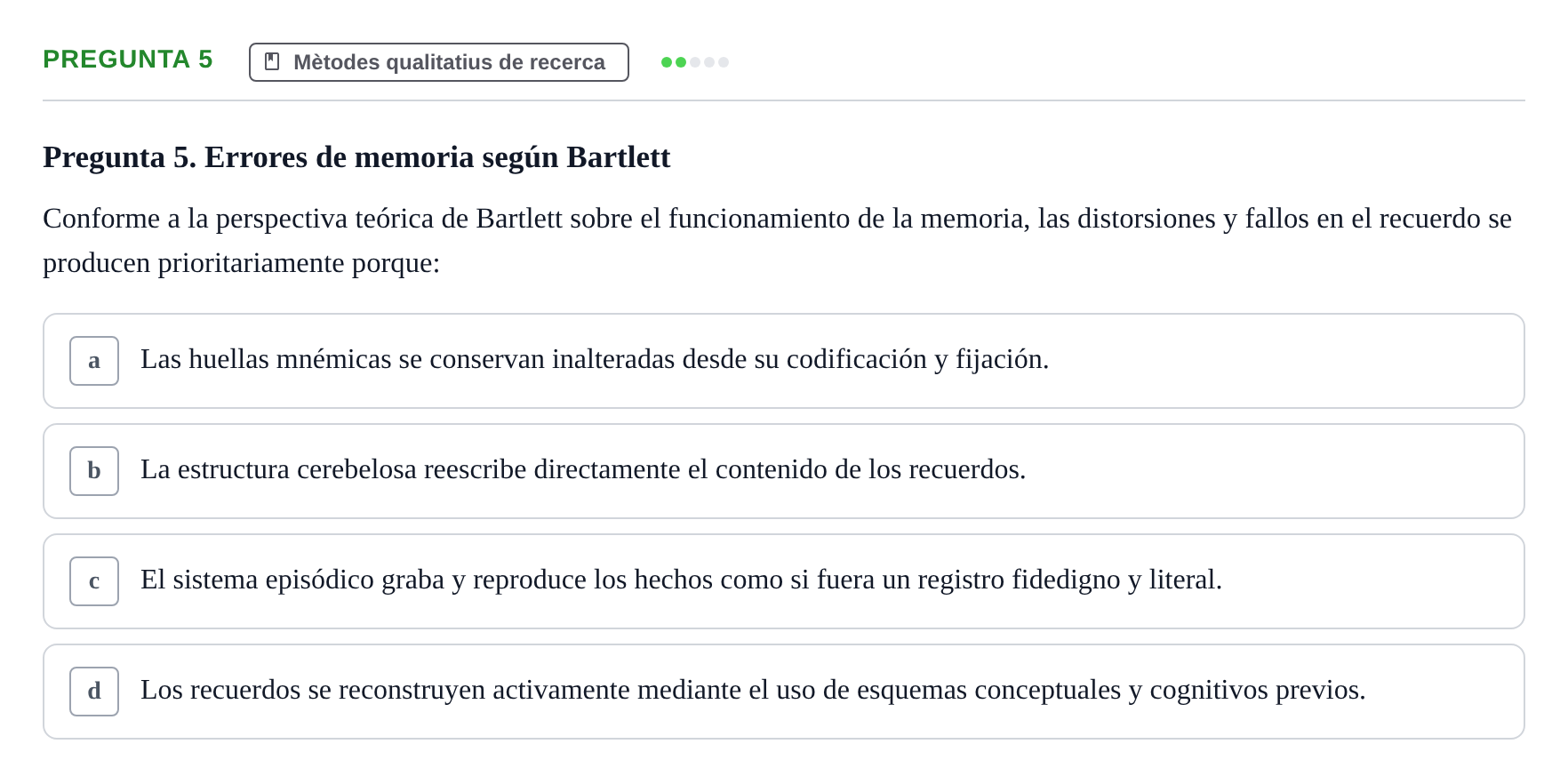Enunciado: Pregunta 5