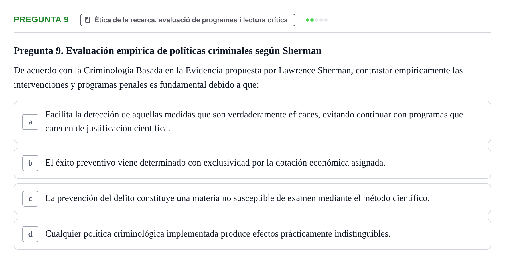 Enunciado: Pregunta 9