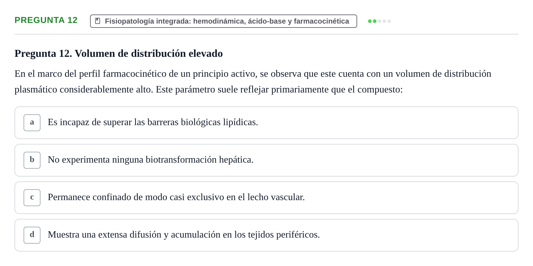 Enunciado: Pregunta 12