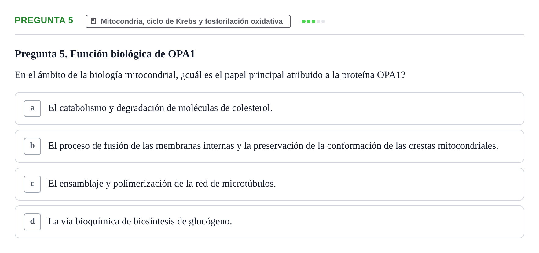Enunciado: Pregunta 5