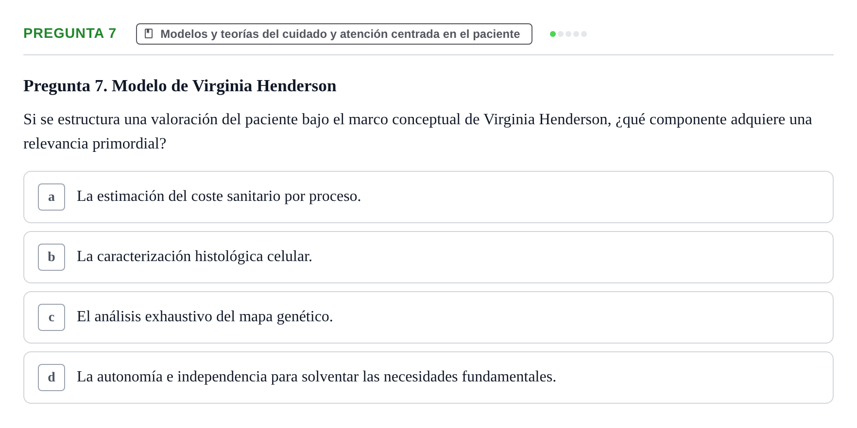 Enunciado: Pregunta 7