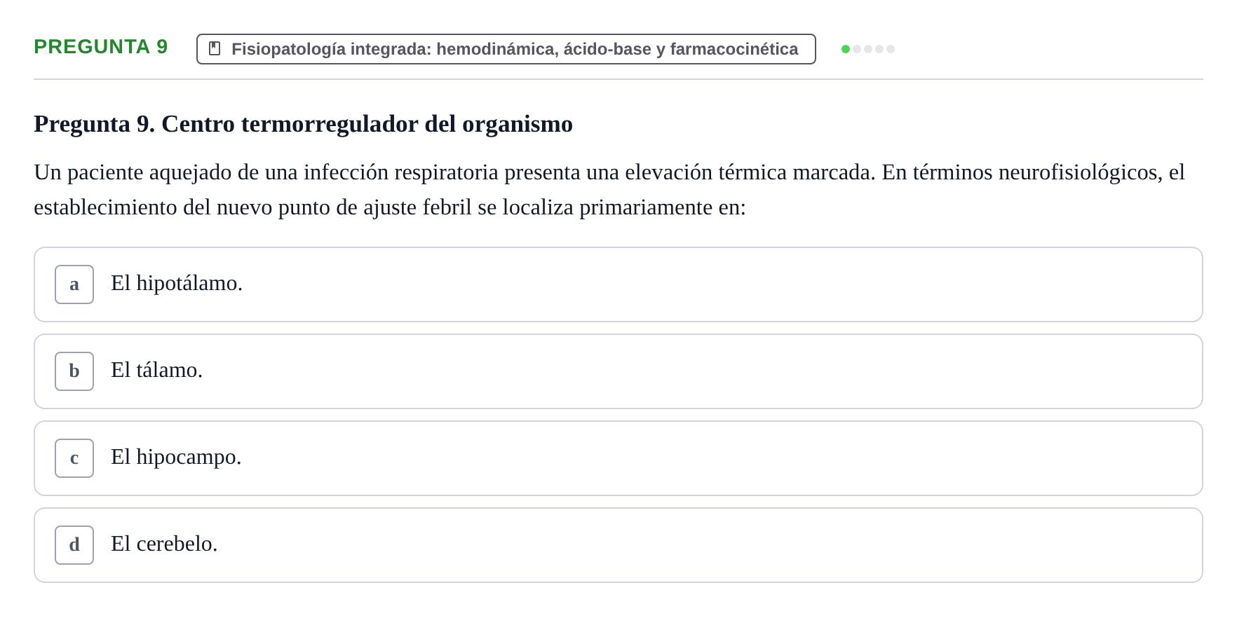 Enunciado: Pregunta 9