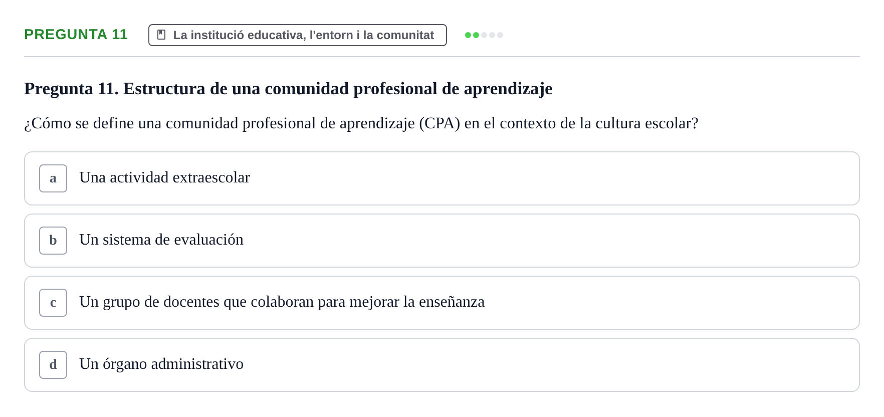 Enunciado: Pregunta 11