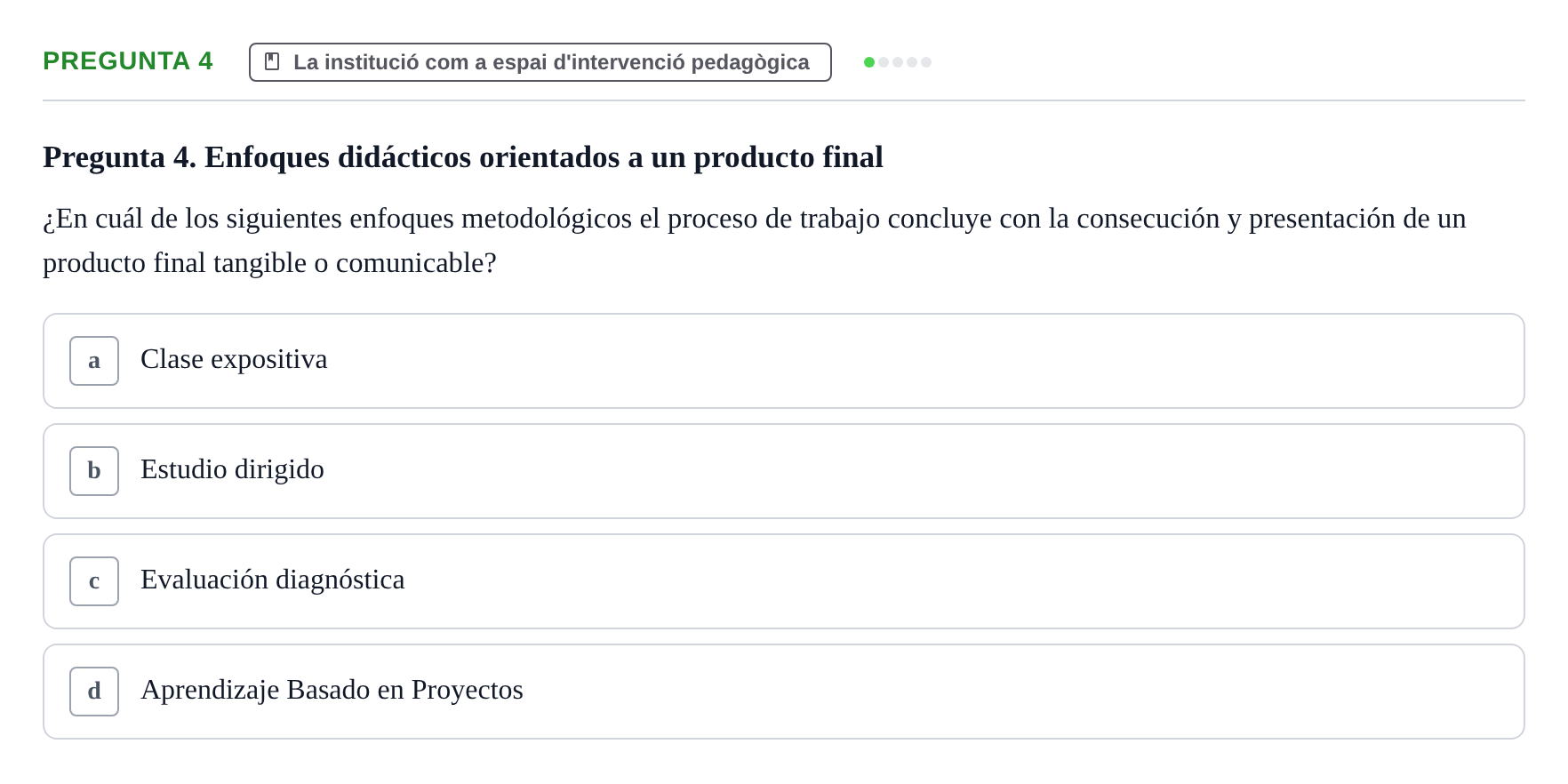 Enunciado: Pregunta 4