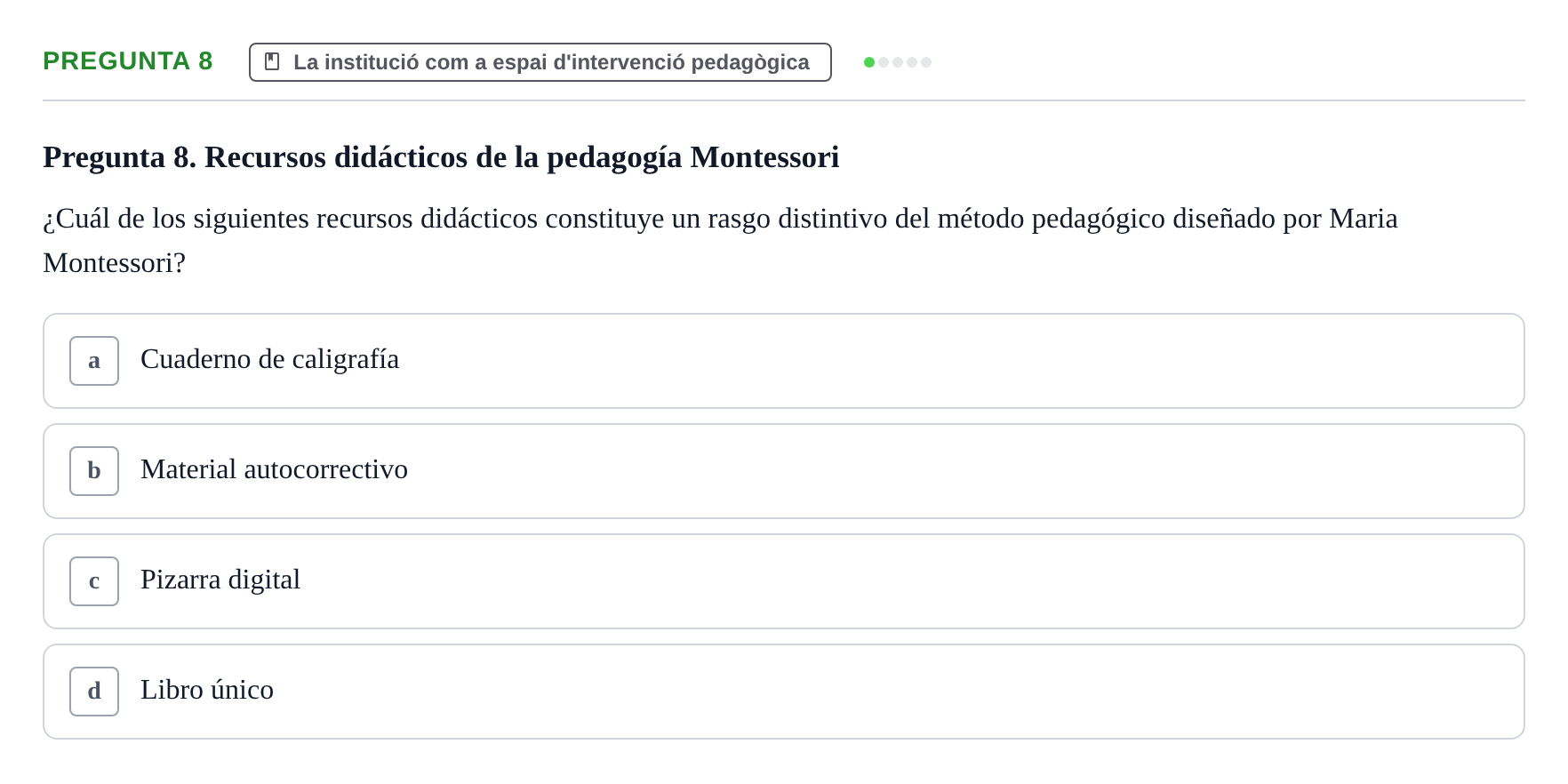 Enunciado: Pregunta 8