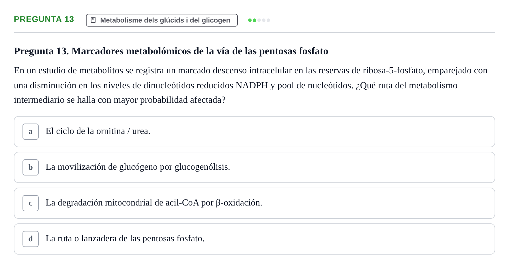 Enunciado: Pregunta 13