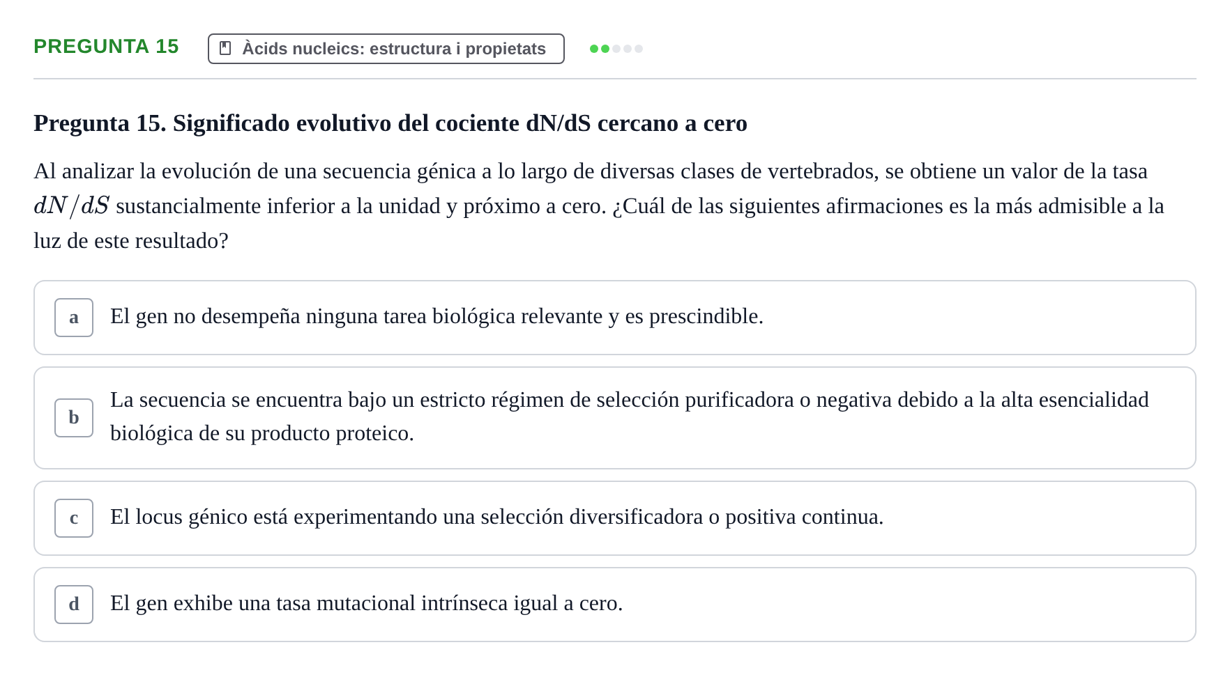 Enunciado: Pregunta 15