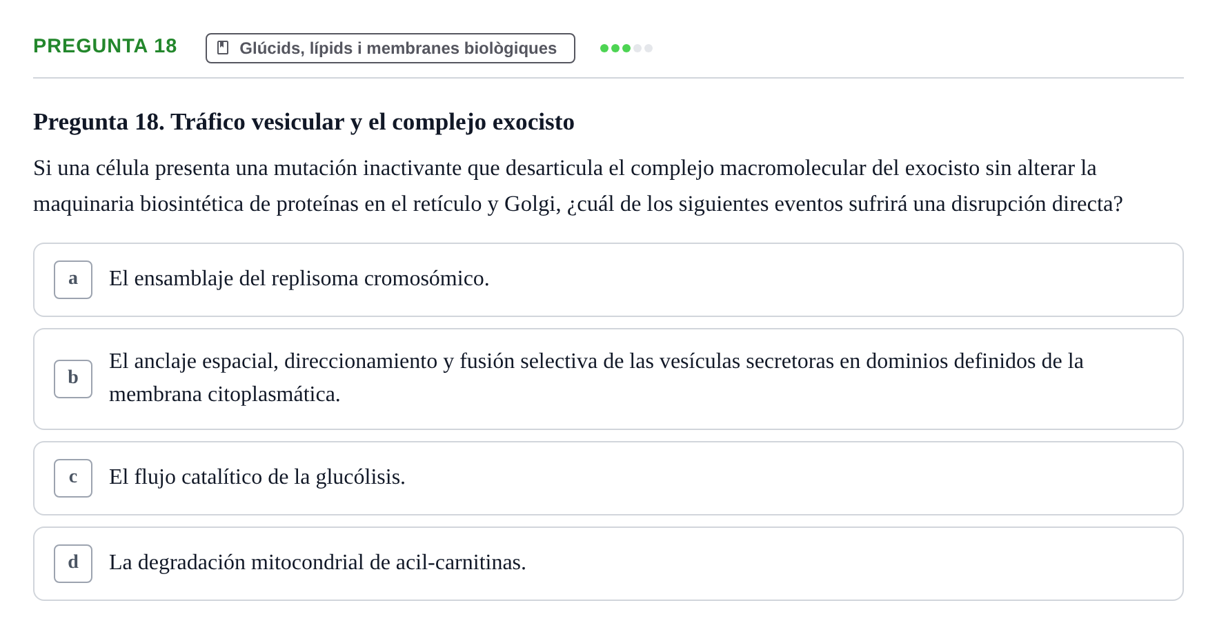 Enunciado: Pregunta 18