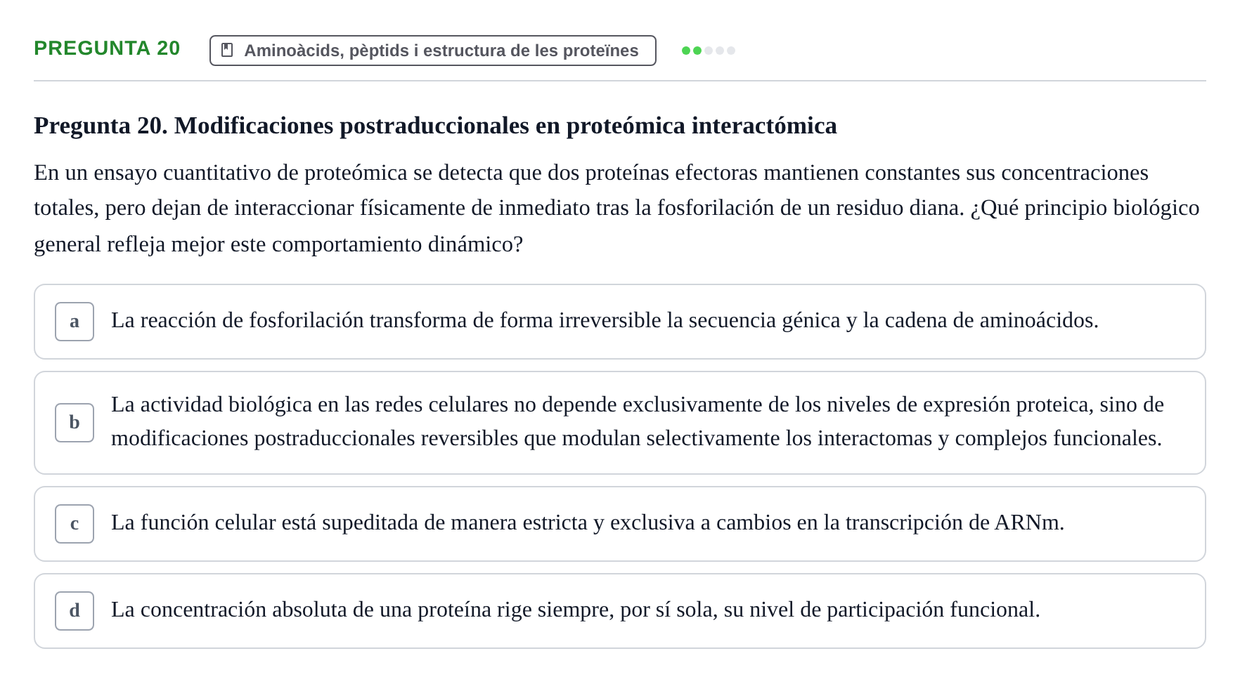 Enunciado: Pregunta 20