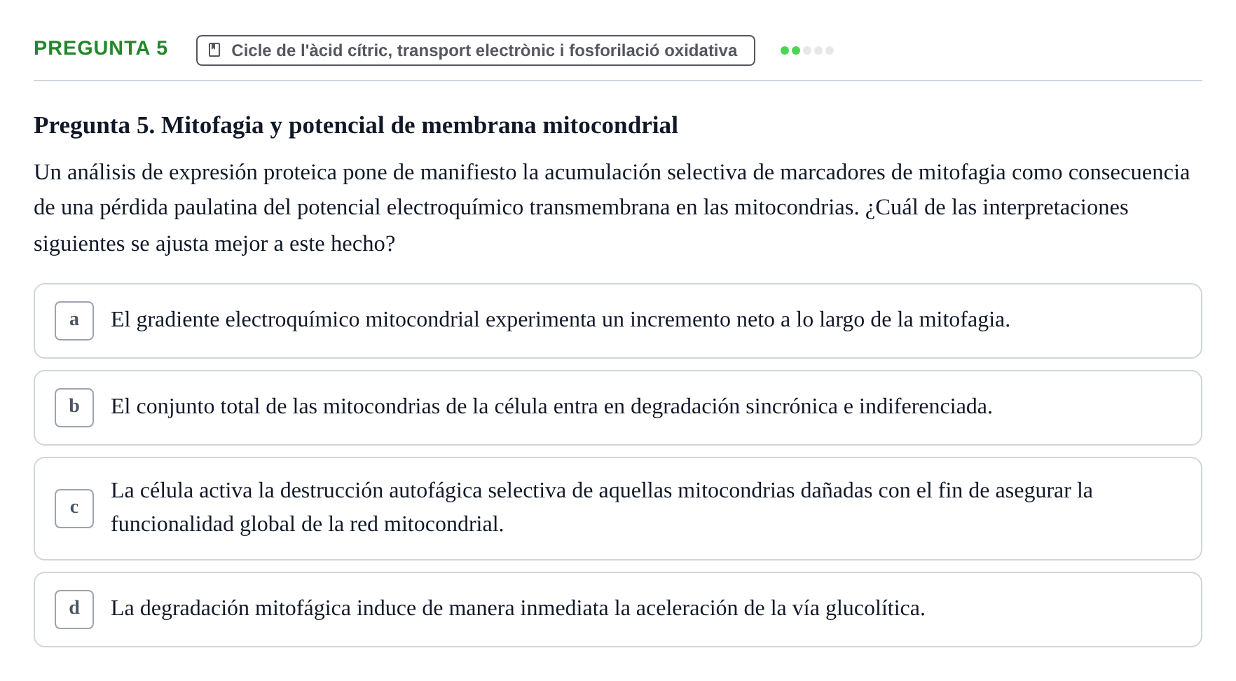Enunciado: Pregunta 5