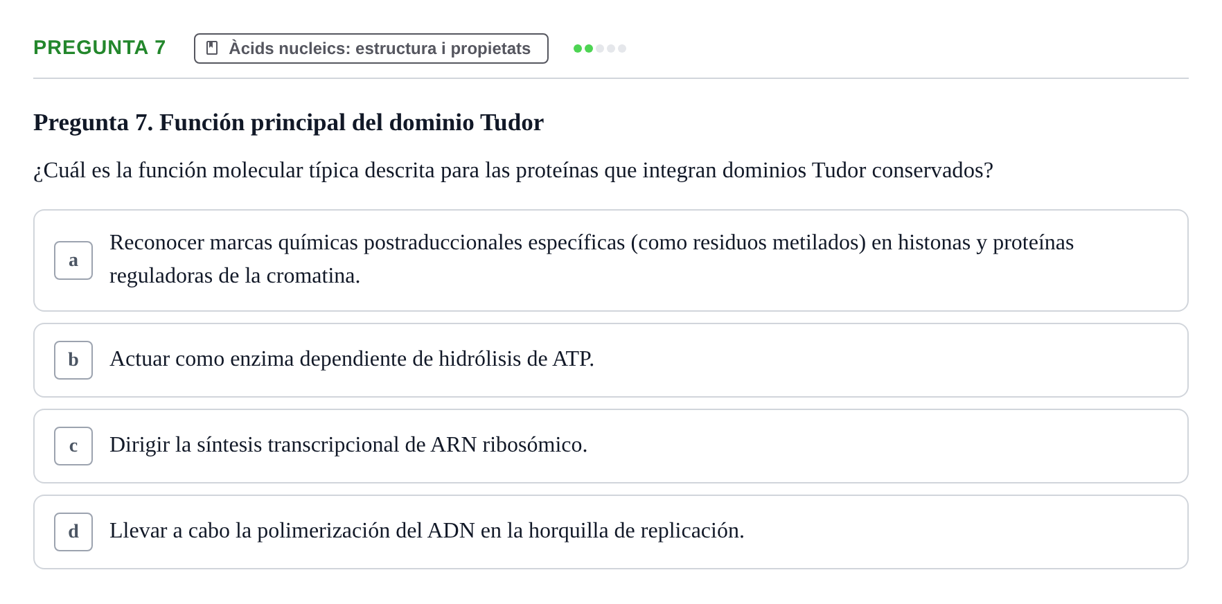 Enunciado: Pregunta 7
