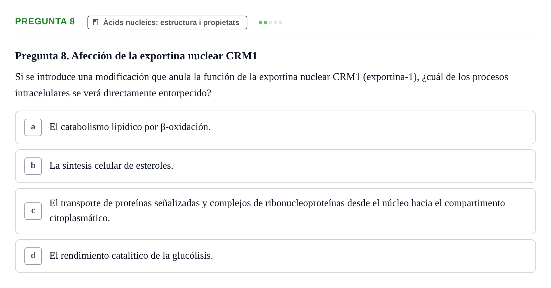 Enunciado: Pregunta 8