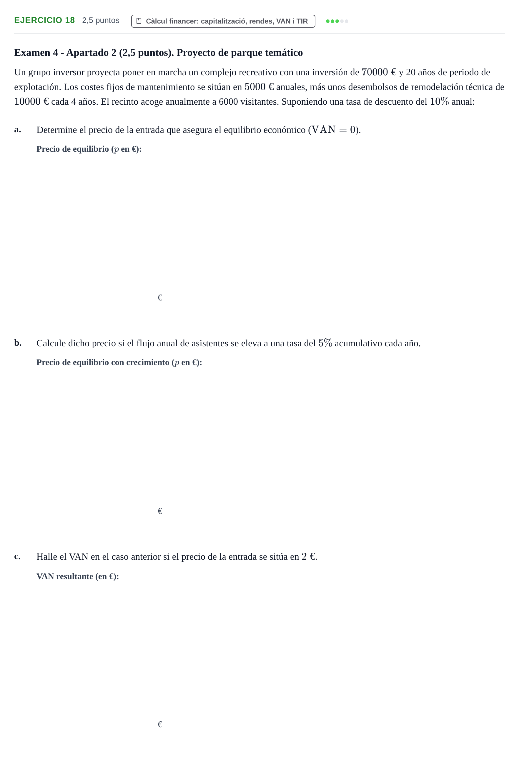 Enunciado: Problema 18 · Organització i Gestió d'Empreses UAB Recopilación de exámenes resueltos: Segundo Parcial (Parte 1)