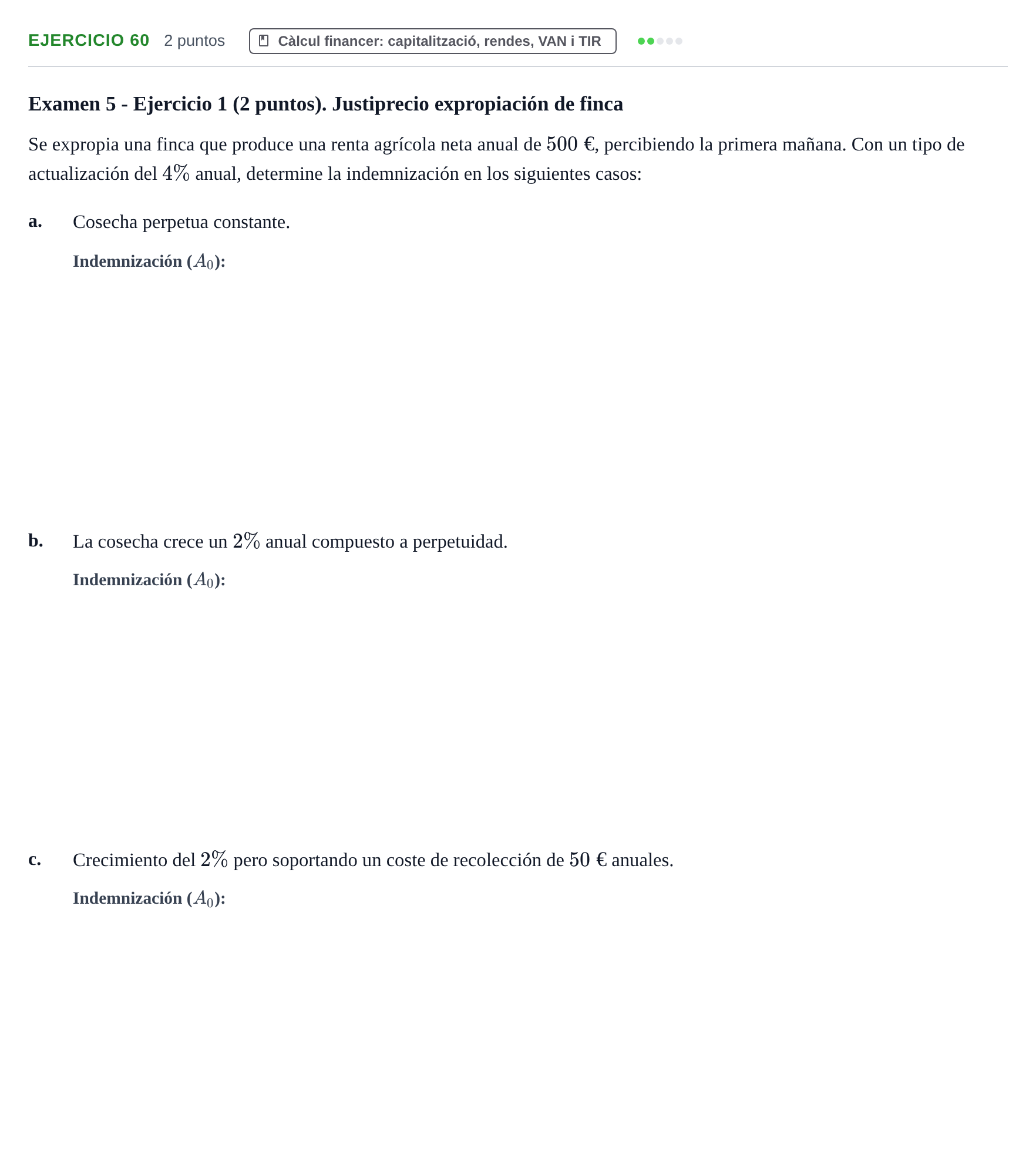 Enunciado: Problema 60 · Organització i Gestió d'Empreses UAB Recopilación de exámenes resueltos: Segundo Parcial (Parte 1)