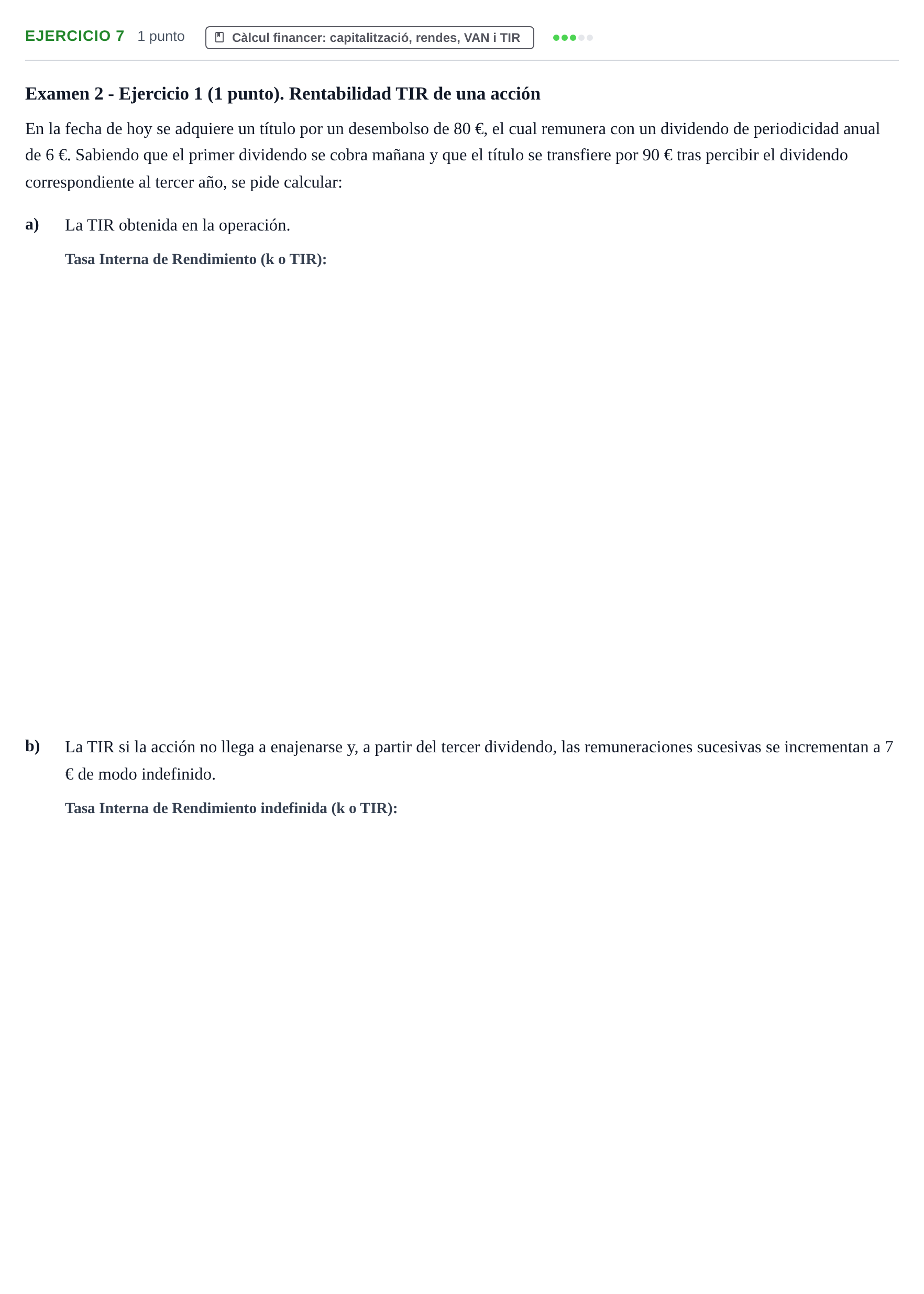 Enunciado: Problema 7 · Organització i Gestió d'Empreses UAB Recopilación de exámenes resueltos: Segundo Parcial (Parte 1)