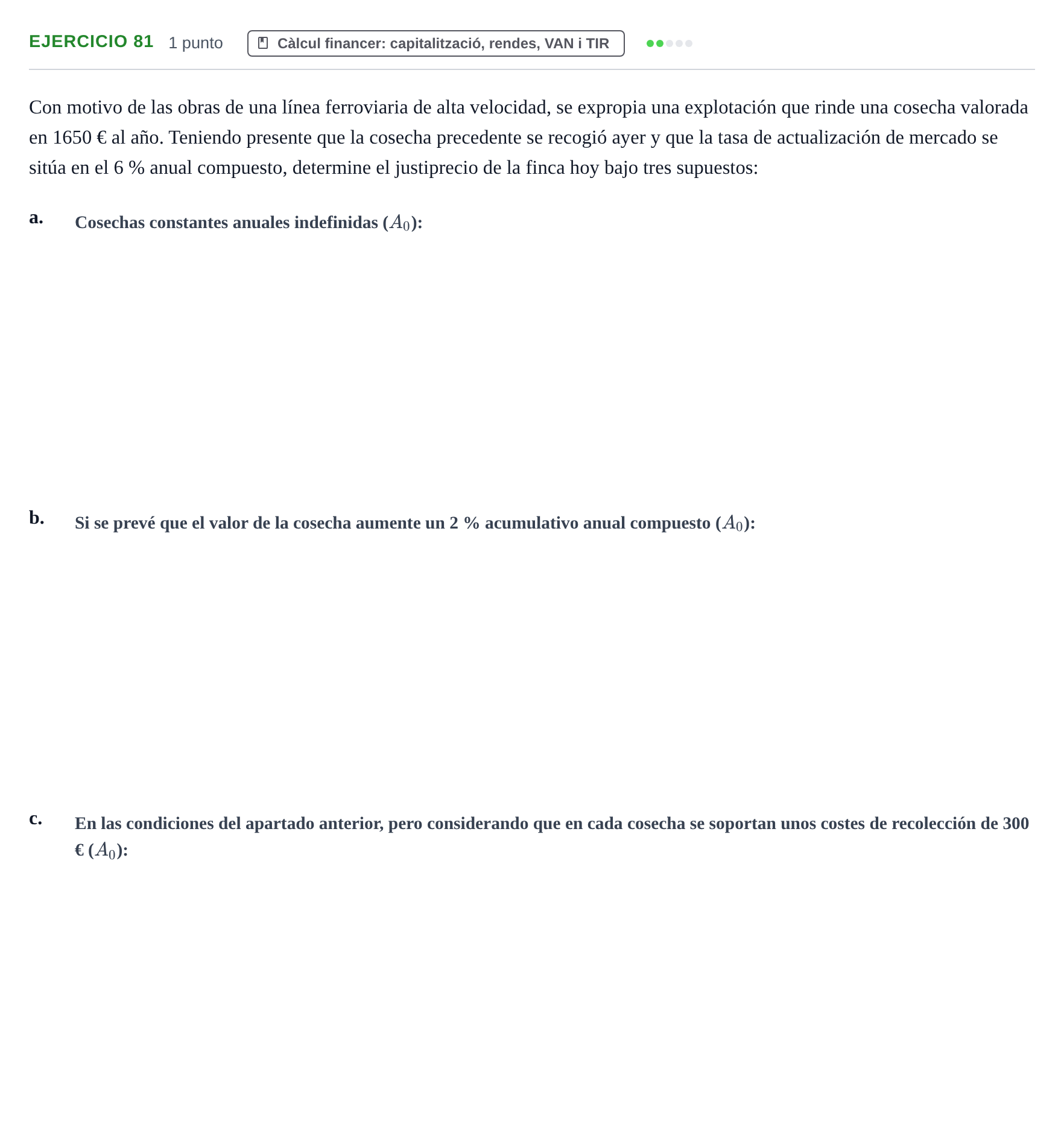 Enunciado: Problema 81 · Organització i Gestió d'Empreses UAB Recopilación de exámenes resueltos: Segundo Parcial (Parte 1)