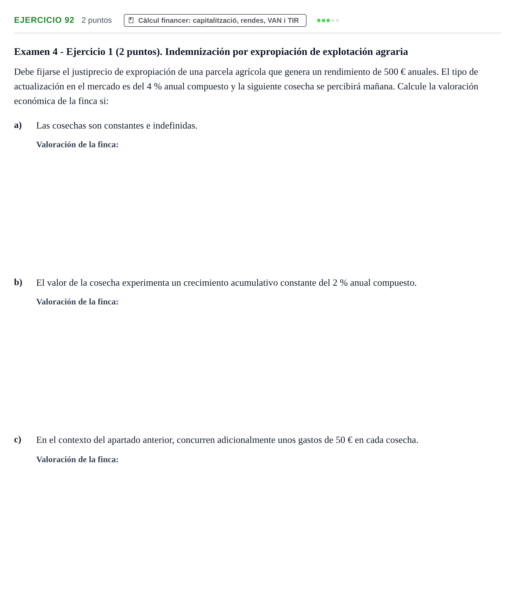 Enunciado: Problema 92 · Organització i Gestió d'Empreses UAB Recopilación de exámenes resueltos: Segundo Parcial (Parte 1)