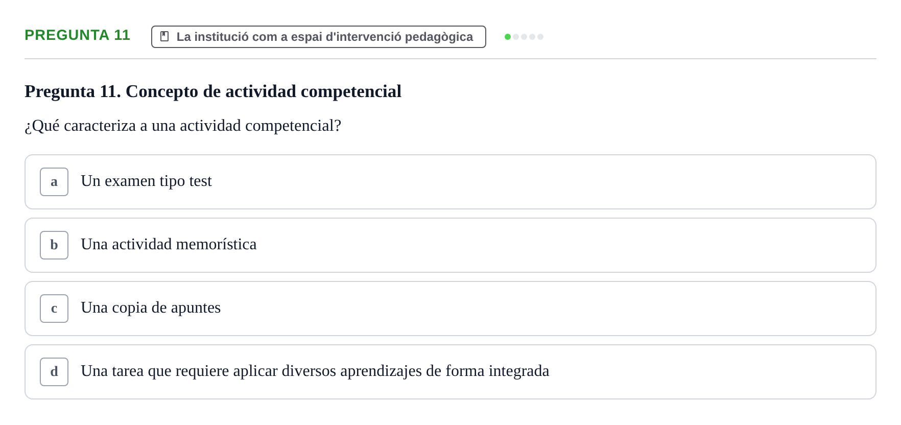 Enunciado: Pregunta 11