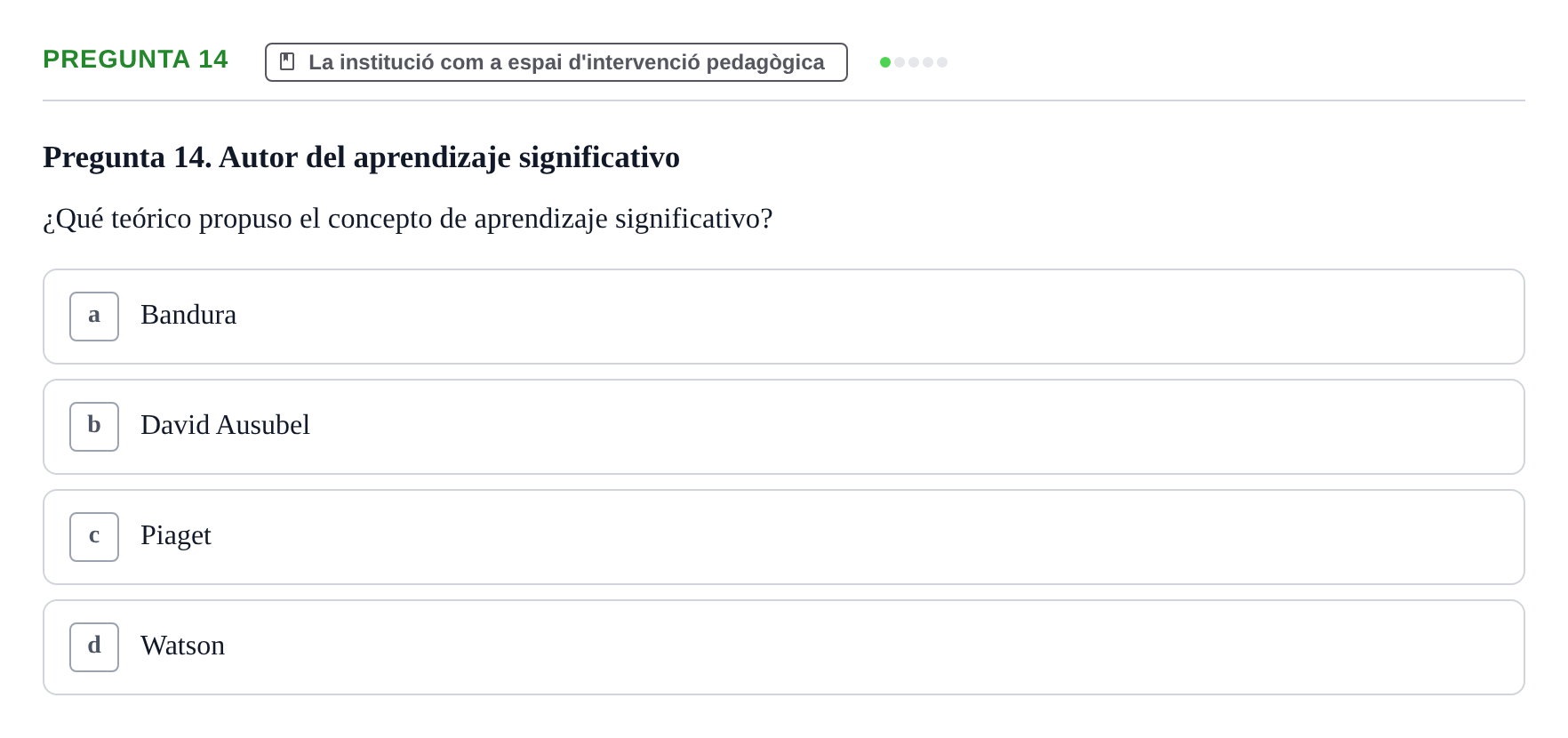 Enunciado: Pregunta 14