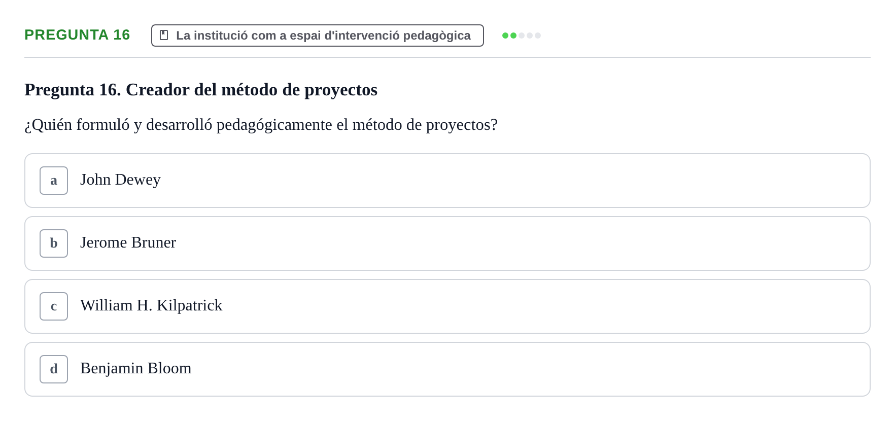 Enunciado: Pregunta 16
