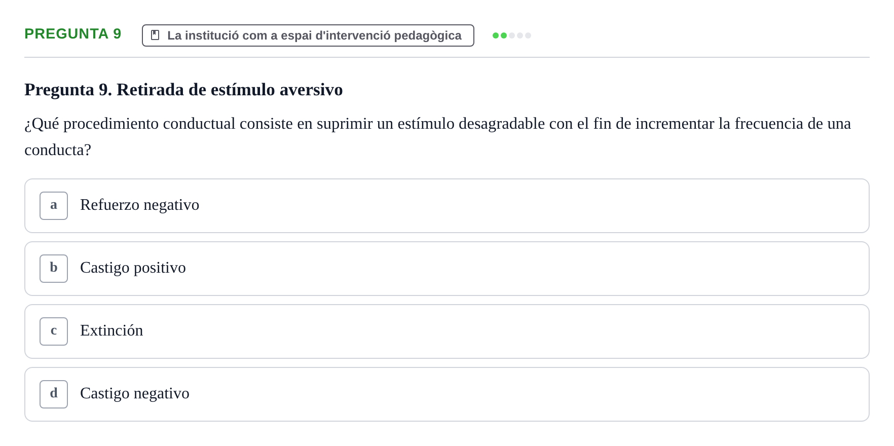 Enunciado: Pregunta 9