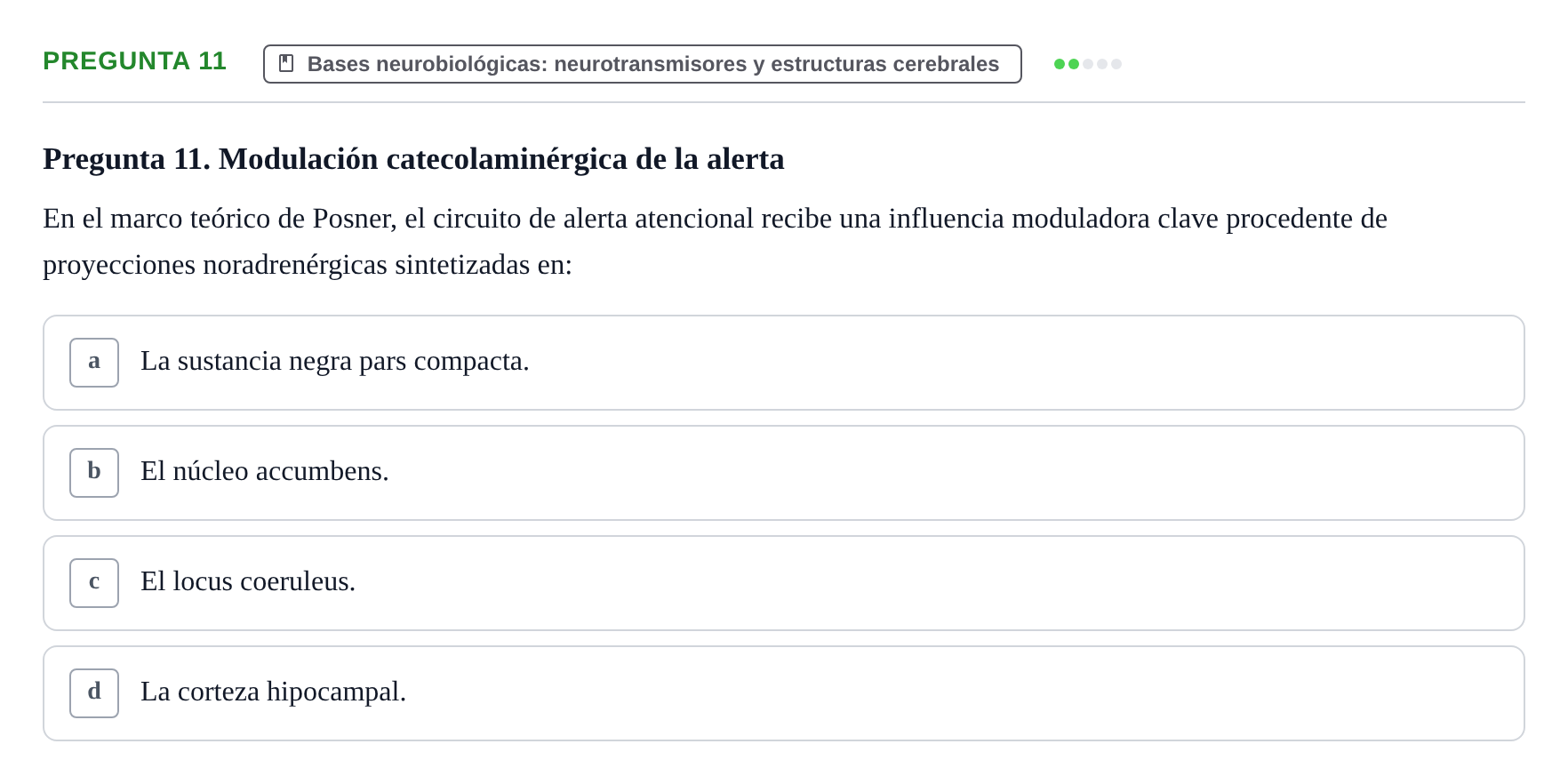 Enunciado: Pregunta 11