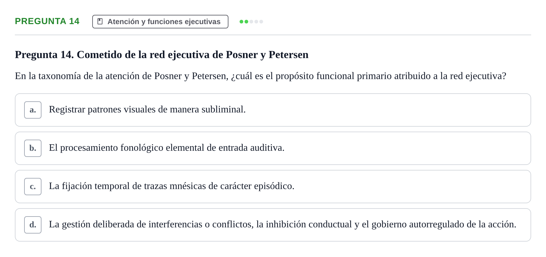Enunciado: Pregunta 14