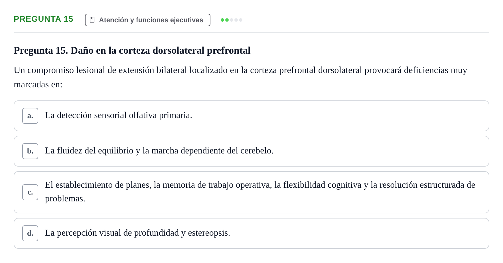 Enunciado: Pregunta 15